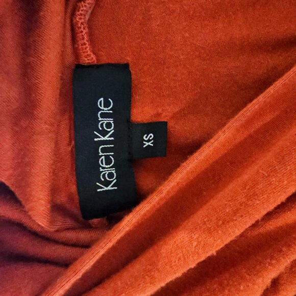 Karen Kane Rust Orange Twist Front Stretch Orange Tank Sleeveless Women XS - Picture 7 of 9